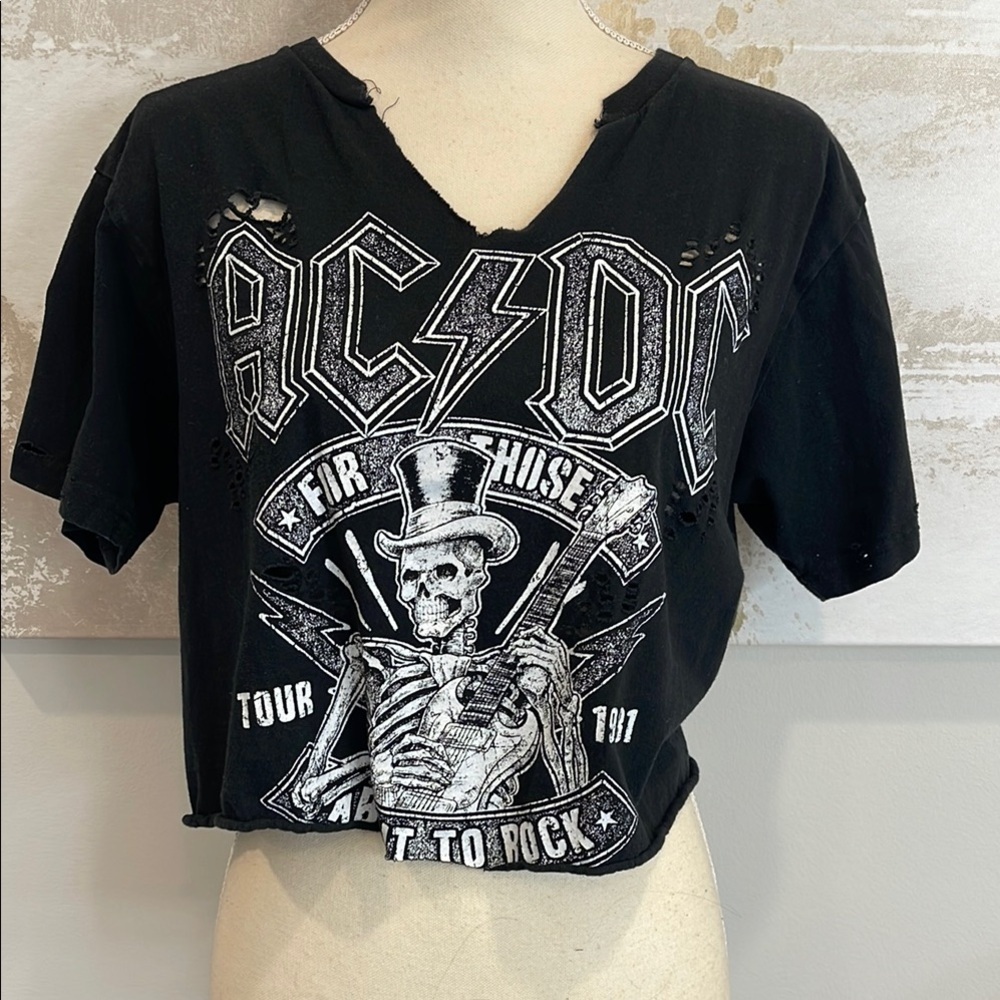 ACDC Black Graphic Band Tee size M